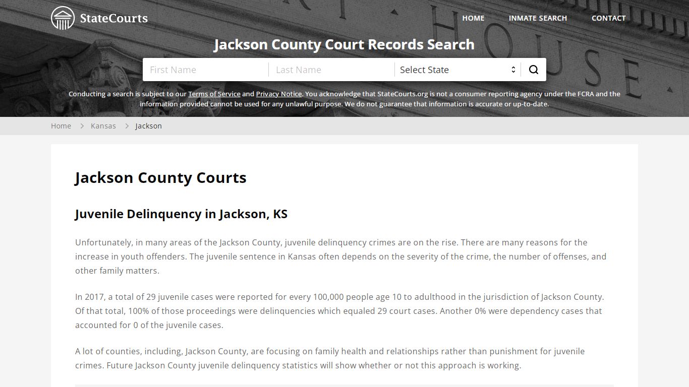 Jackson County, KS Courts - Records & Cases - StateCourts