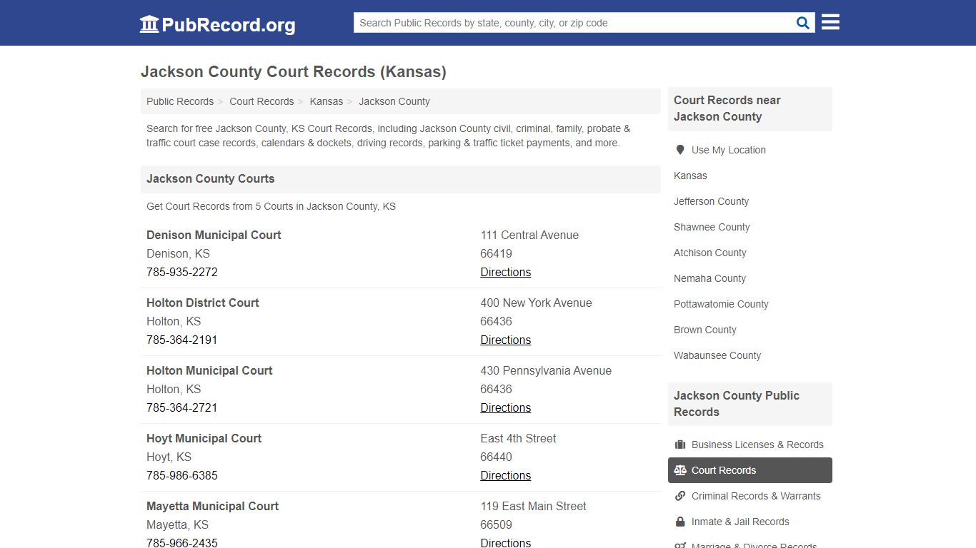 Free Jackson County Court Records (Kansas Court Records)