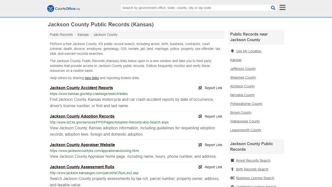 Public Records - Jackson County, KS (Business, Criminal ...